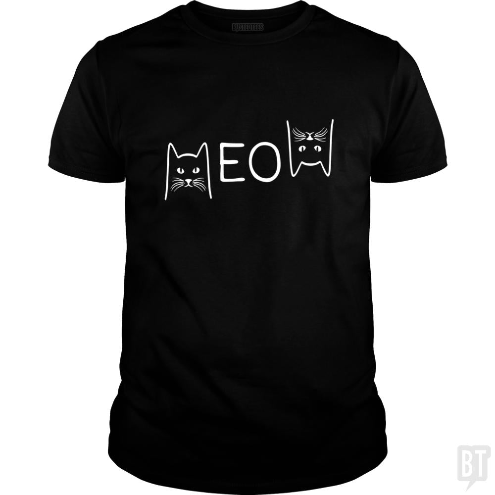Funny Cats Meow Cat - BustedTees.com
