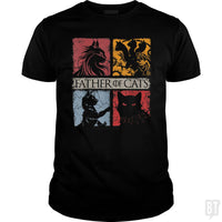 Load image into Gallery viewer, Father of Cats Shirt - Cat Lovers Cat Dad Fabulous - BustedTees.com
