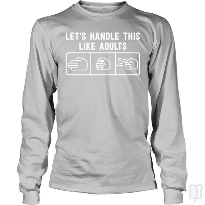 Rock Paper Scissors Long Sleeves - BustedTees.com
