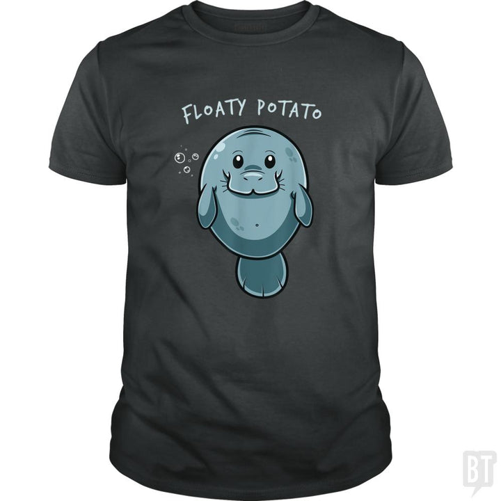 Floaty Potato Funny Manatee Sea Animal Manatees Po - BustedTees.com