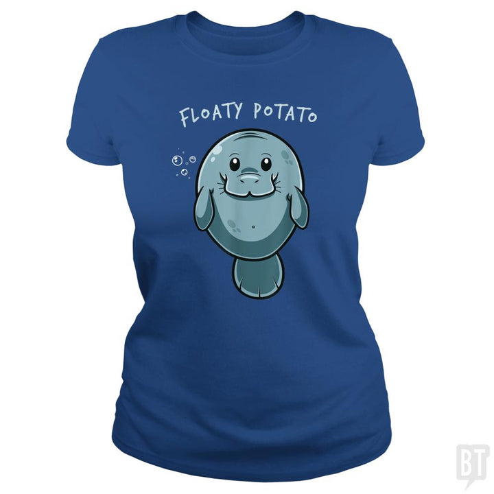 Floaty Potato Funny Manatee Sea Animal Manatees Po - BustedTees.com