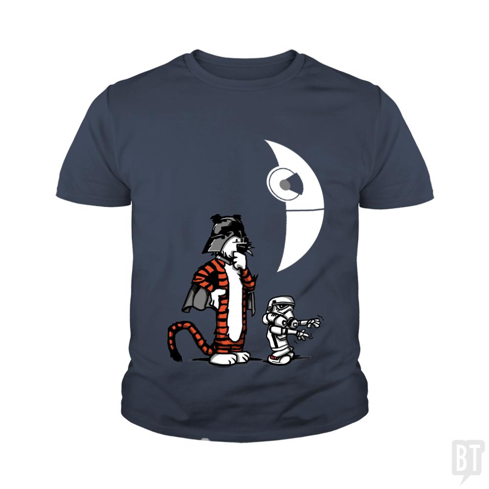 DARTH HOBBES AND CALVIN TROOPER Kids Shirt - BustedTees.com