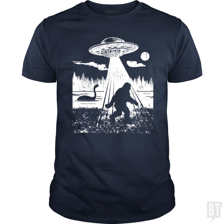 Bigfoot UFO Abduction - BustedTees.com