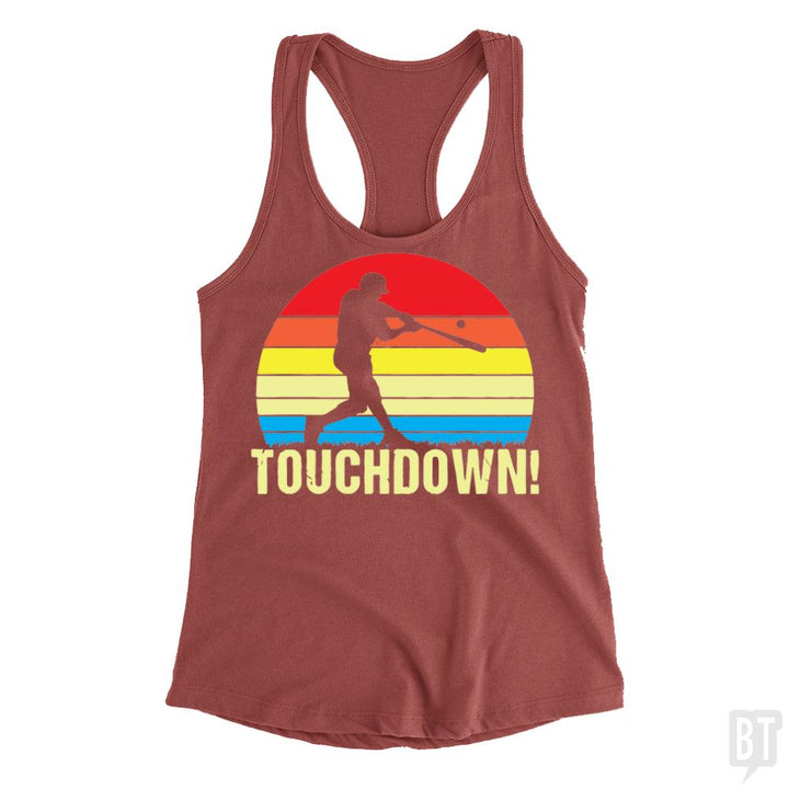 Touchdown Baseball Tank Tops - BustedTees.com
