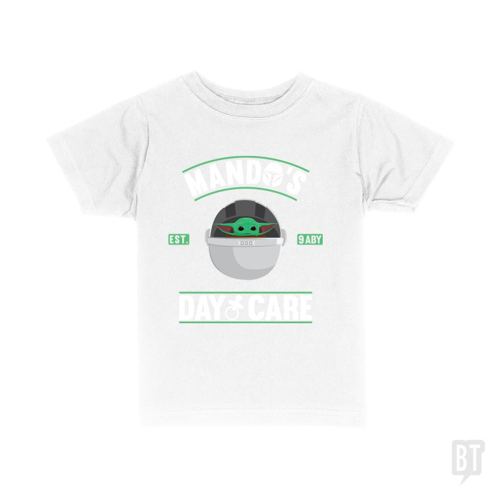 Mando's day care Kids Shirt - BustedTees.com