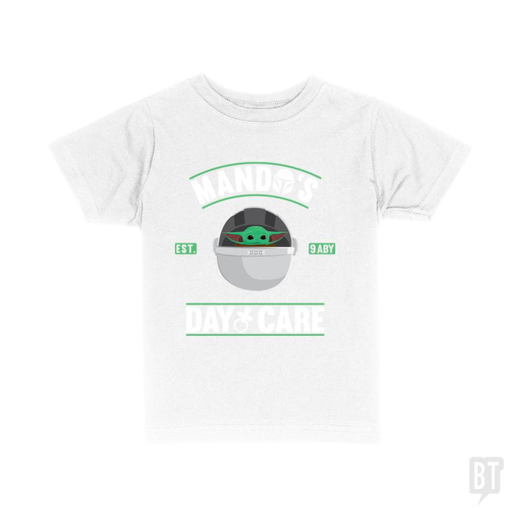 Mando's day care Kids Shirt - BustedTees.com