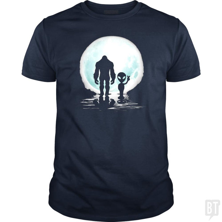 Bigfoot and Alien - BustedTees.com