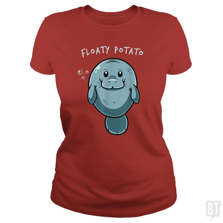 Floaty Potato Funny Manatee Sea Animal Manatees Po - BustedTees.com