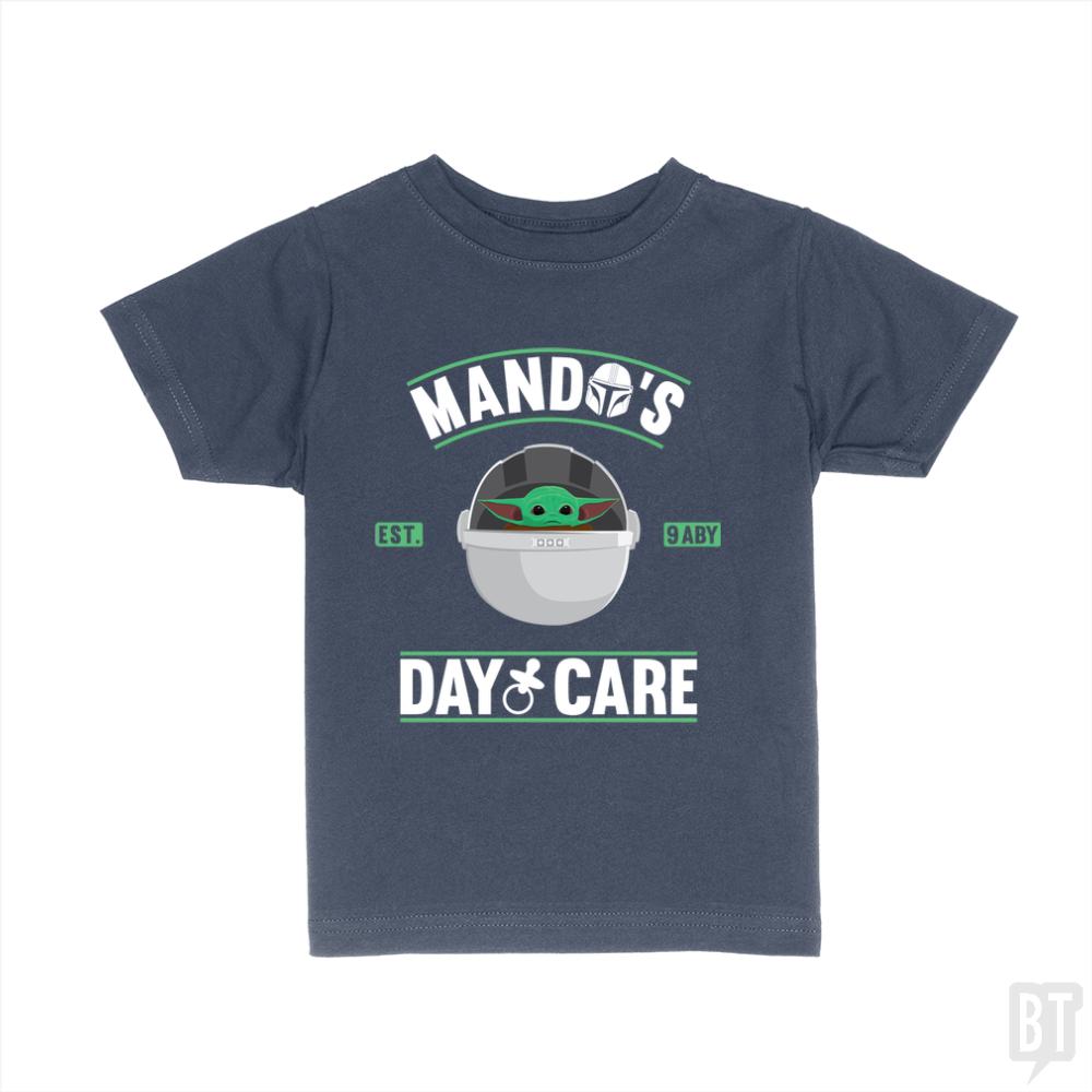 Mando's day care Kids Shirt - BustedTees.com