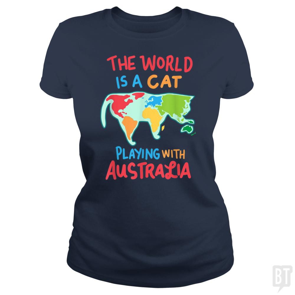 The World Is A Cat - BustedTees.com