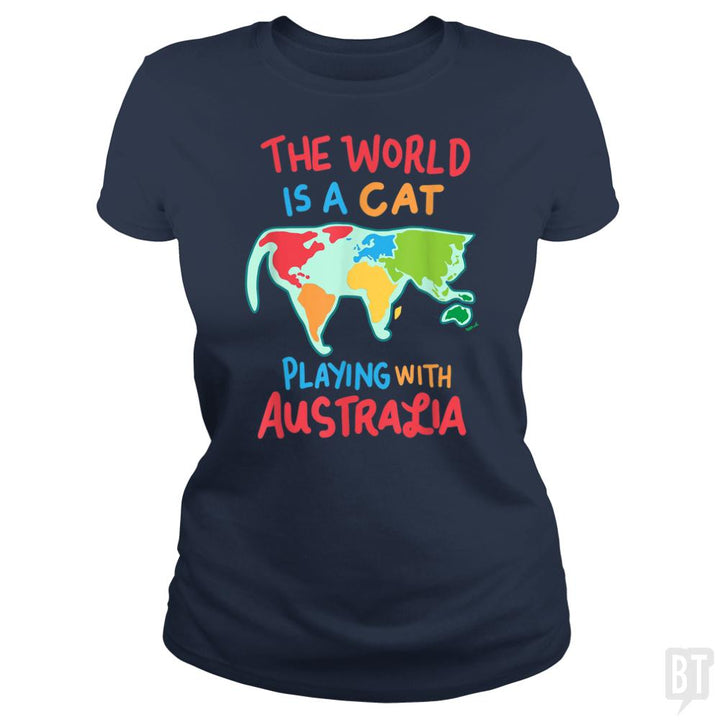 The World Is A Cat - BustedTees.com