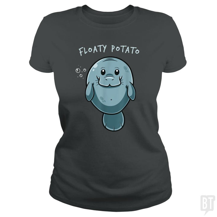 Floaty Potato Funny Manatee Sea Animal Manatees Po - BustedTees.com