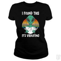 Load image into Gallery viewer, I Found This It&#39;s Vibrating Funny Alien and Cat Vi - BustedTees.com

