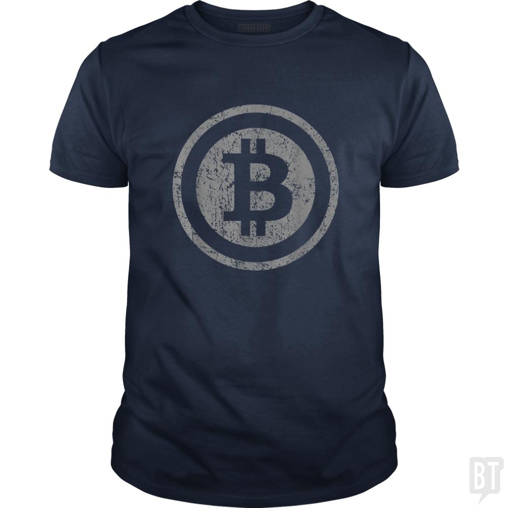 Vintage Bitcoin T-Shirt For Crypto Currency Trader - BustedTees.com