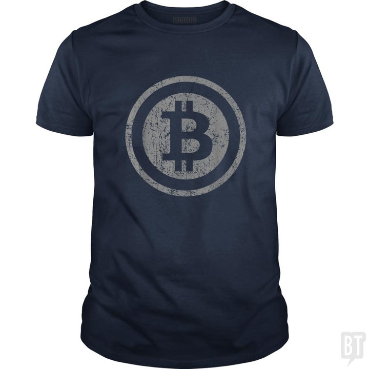 Vintage Bitcoin T-Shirt For Crypto Currency Trader - BustedTees.com