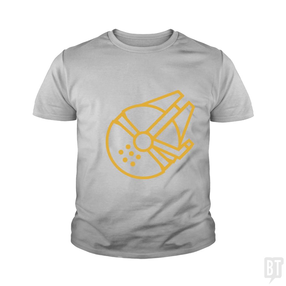 Millennium Falcon Kids Shirt - BustedTees.com