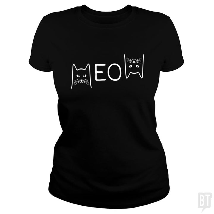 Funny Cats Meow Cat - BustedTees.com