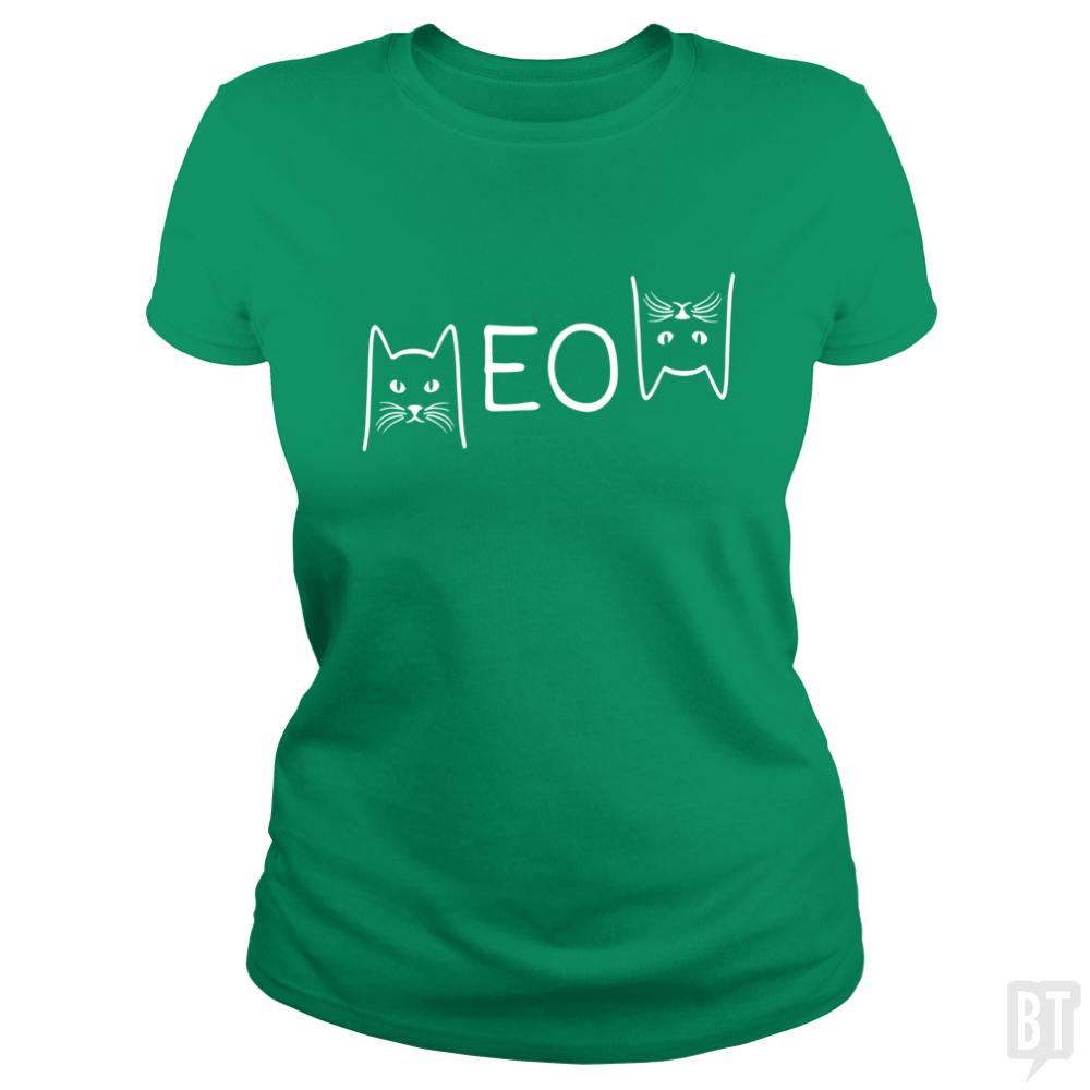 Funny Cats Meow Cat - BustedTees.com