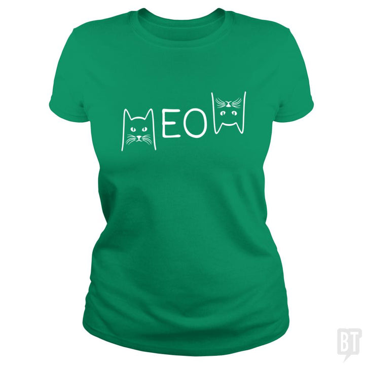 Funny Cats Meow Cat - BustedTees.com