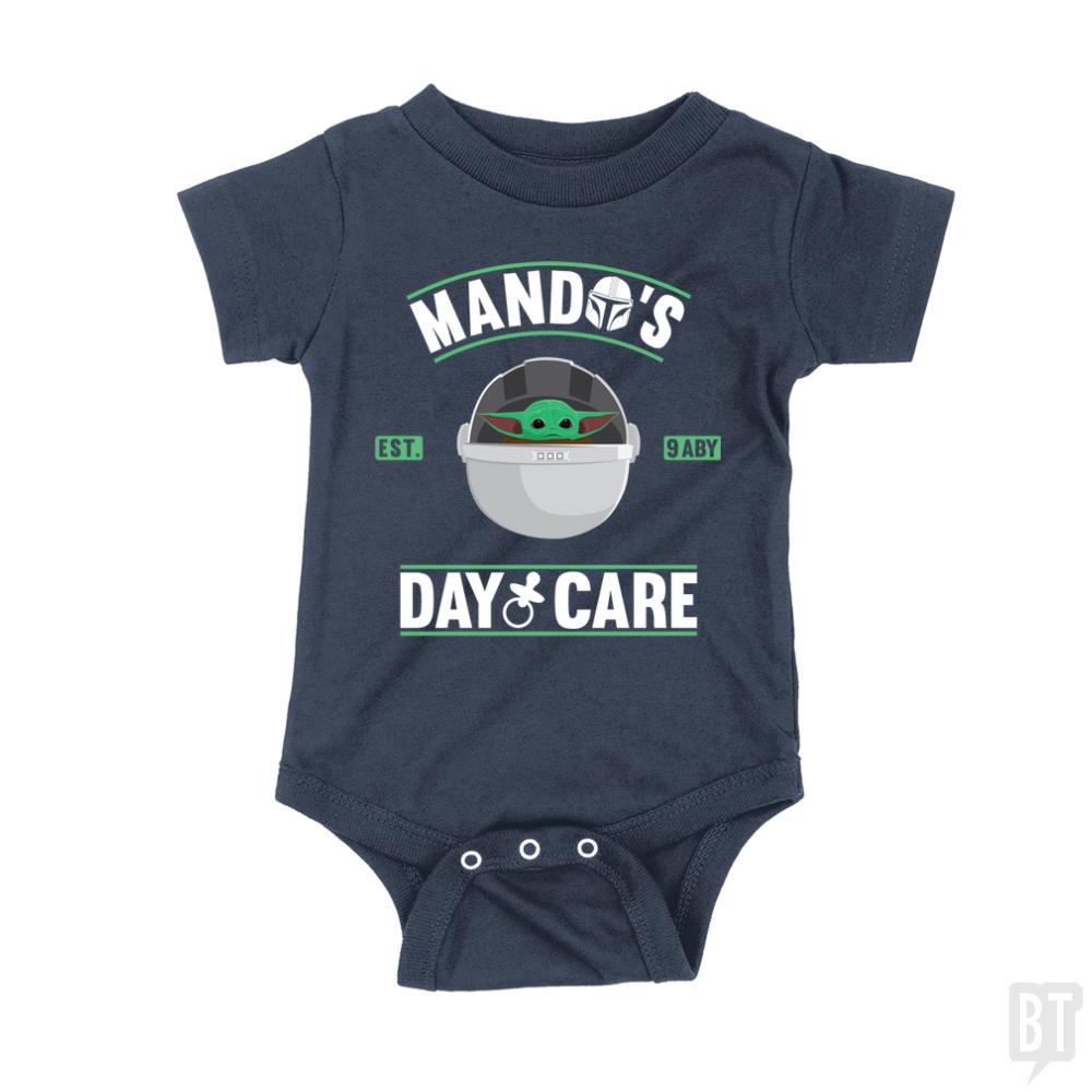 Mando's day care Kids Shirt - BustedTees.com