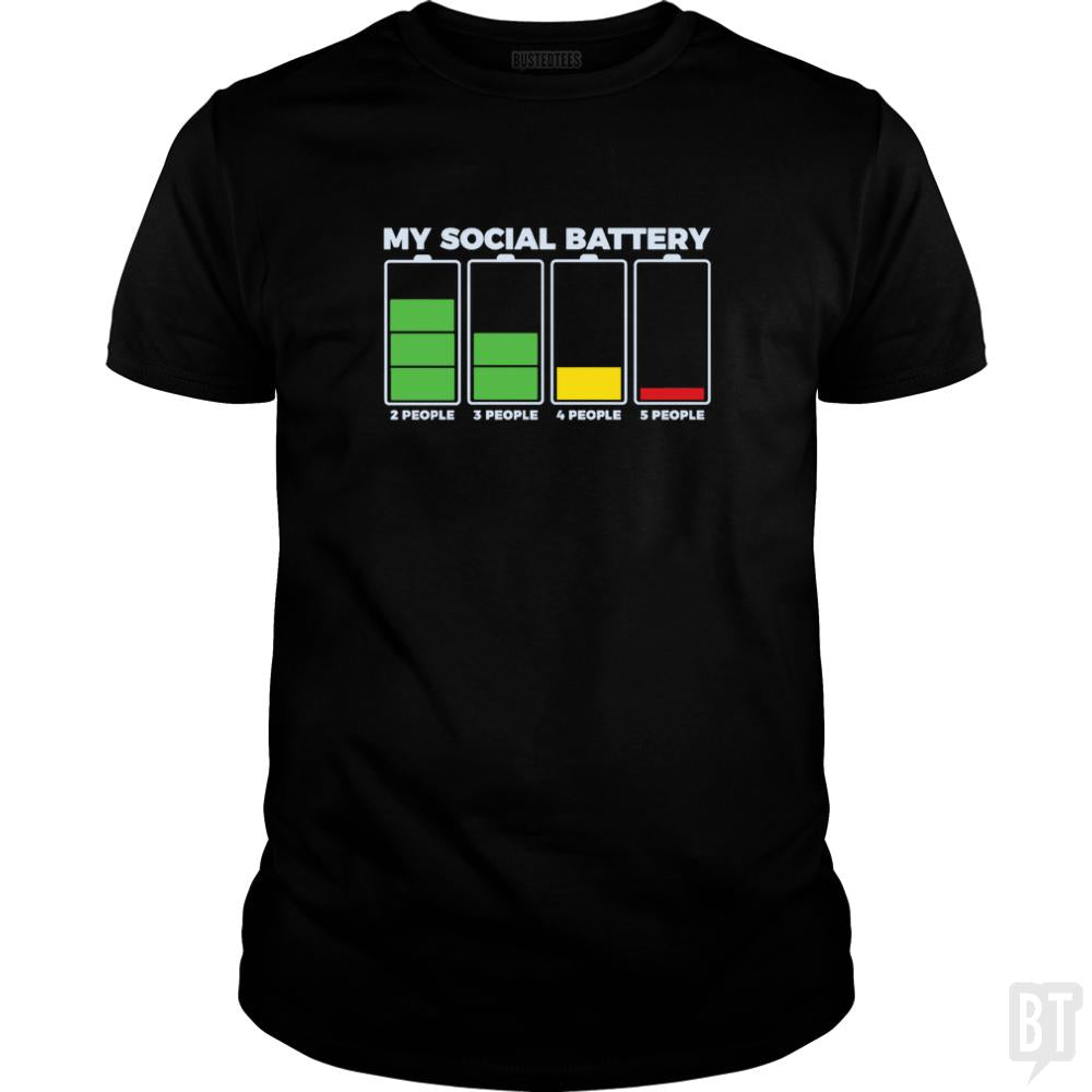 Introvert My Social Battery - BustedTees.com