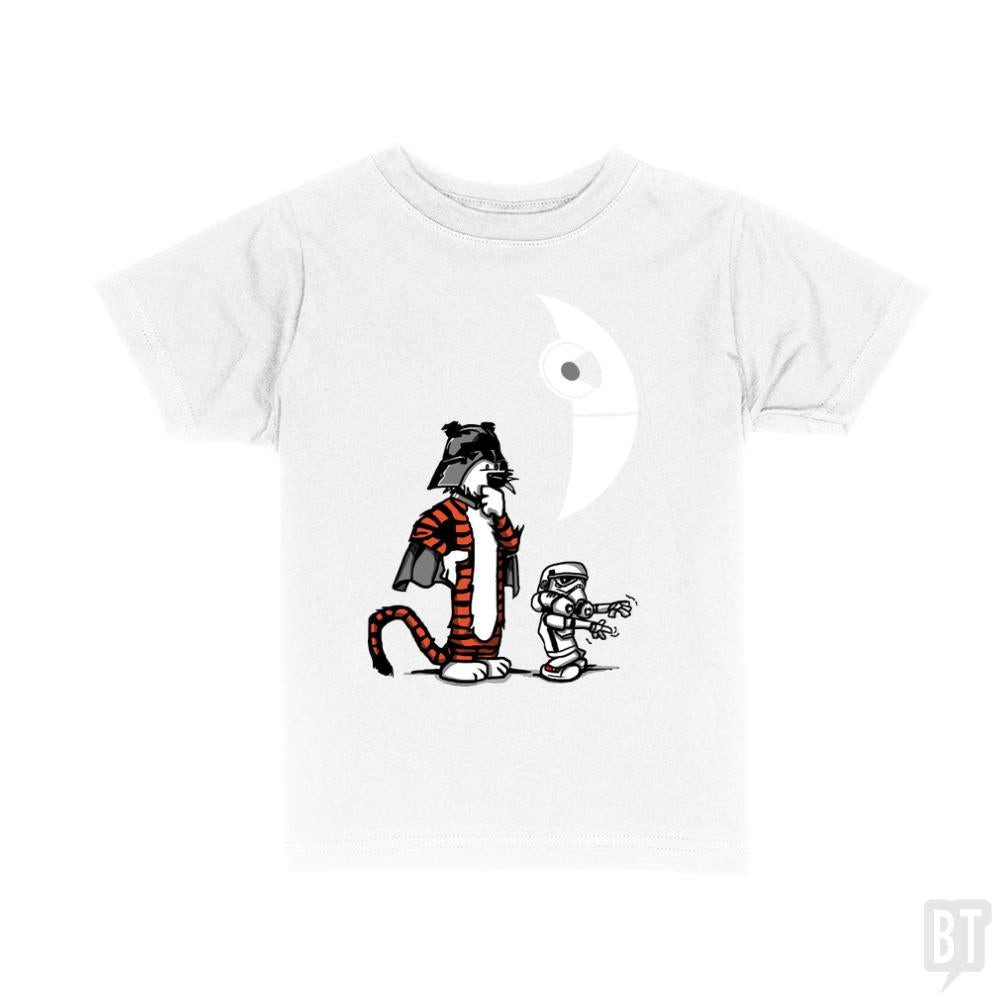 DARTH HOBBES AND CALVIN TROOPER Kids Shirt - BustedTees.com