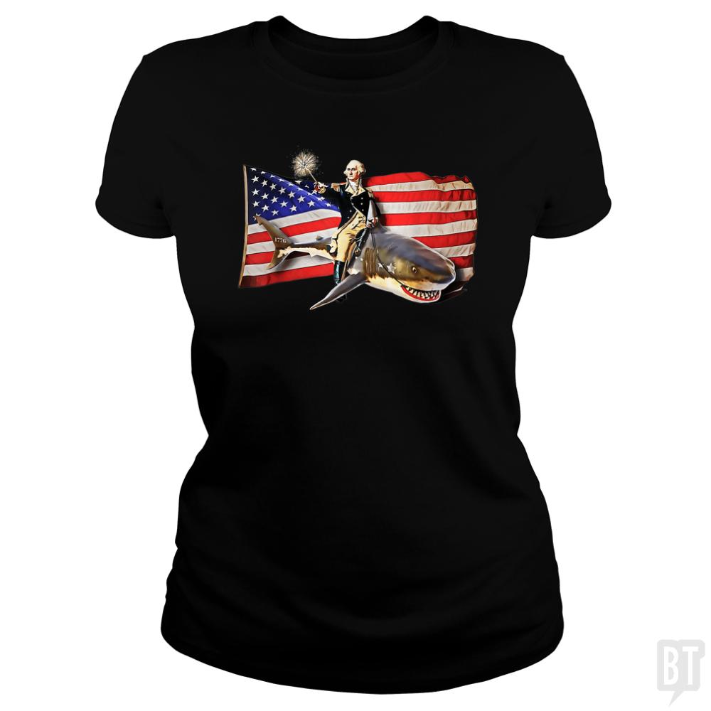 Washington Riding Shark - BustedTees.com