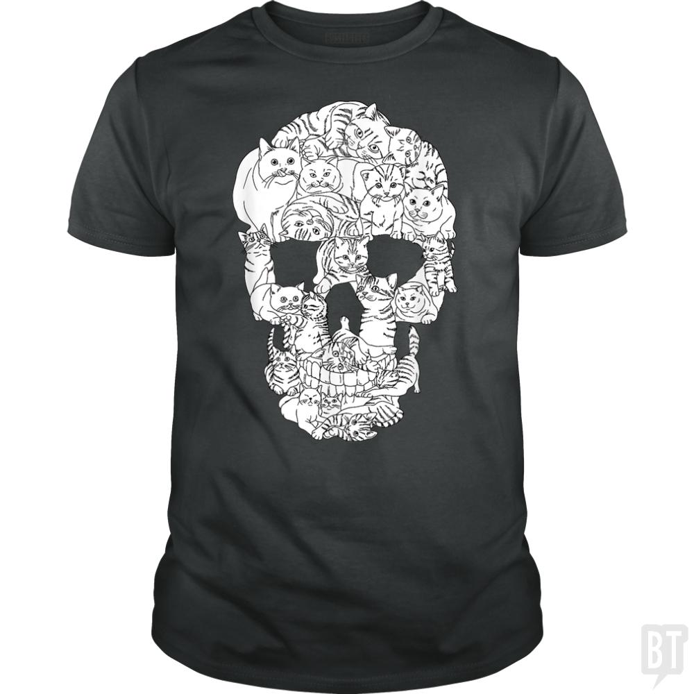 Cats Skull - BustedTees.com