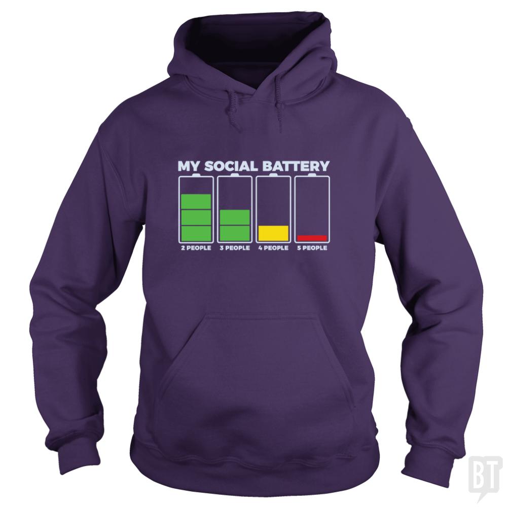 Introvert My Social Battery - BustedTees.com