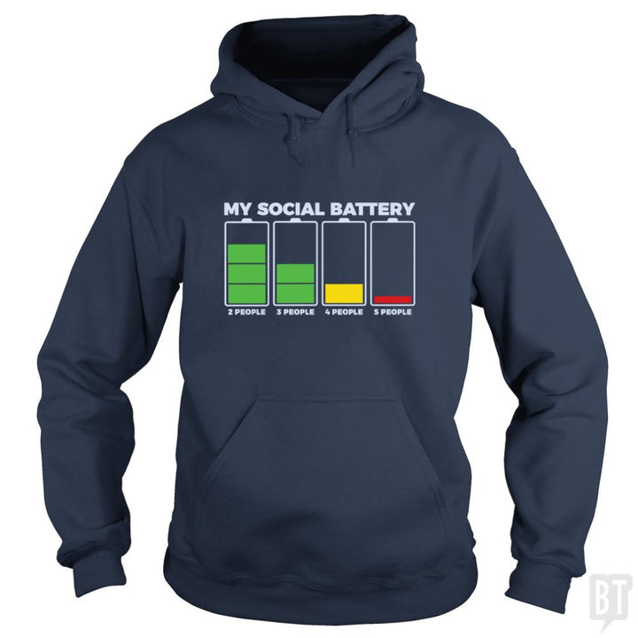 Introvert My Social Battery - BustedTees.com