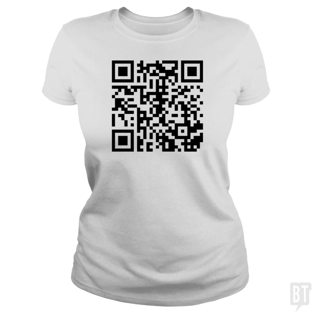 Rickroll QR Code - BustedTees.com
