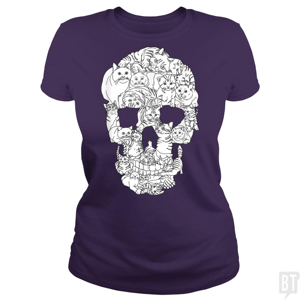 Cats Skull - BustedTees.com