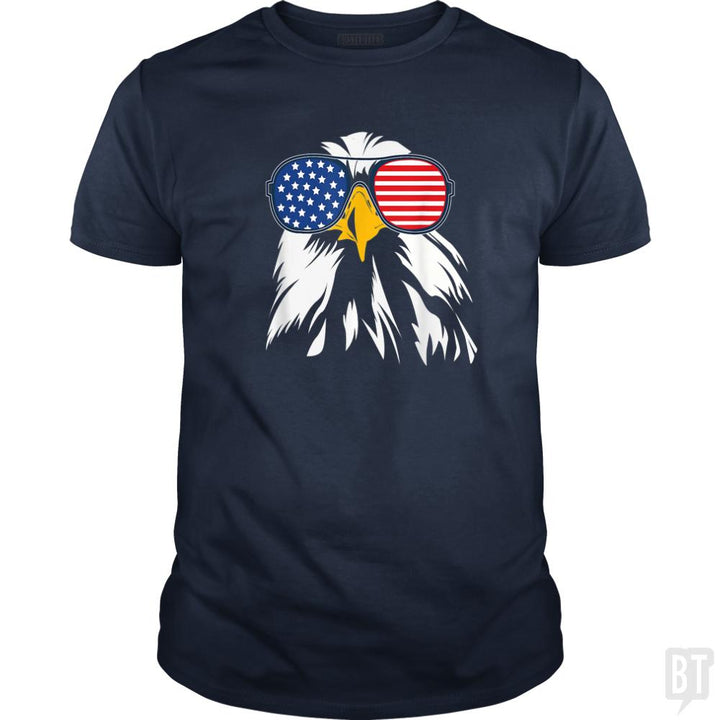 PATRIOTIC EAGLE Shirt 4th of July USA American Fla - BustedTees.com