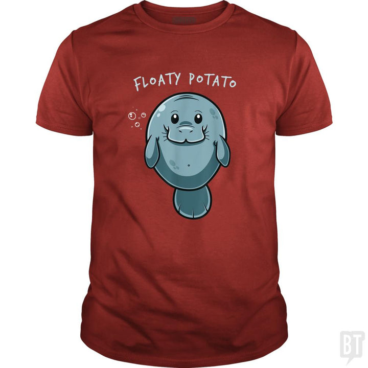 Floaty Potato Funny Manatee Sea Animal Manatees Po - BustedTees.com