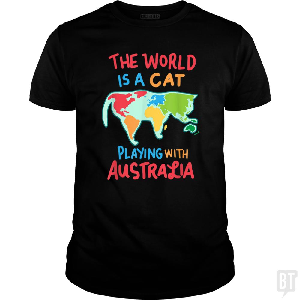 The World Is A Cat - BustedTees.com
