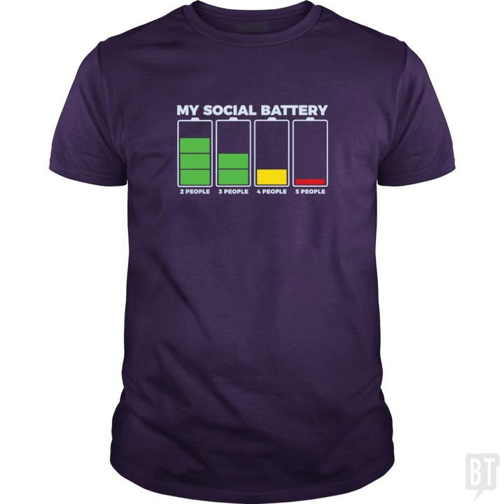 Introvert My Social Battery - BustedTees.com