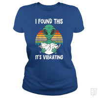 Load image into Gallery viewer, I Found This It&#39;s Vibrating Funny Alien and Cat Vi - BustedTees.com
