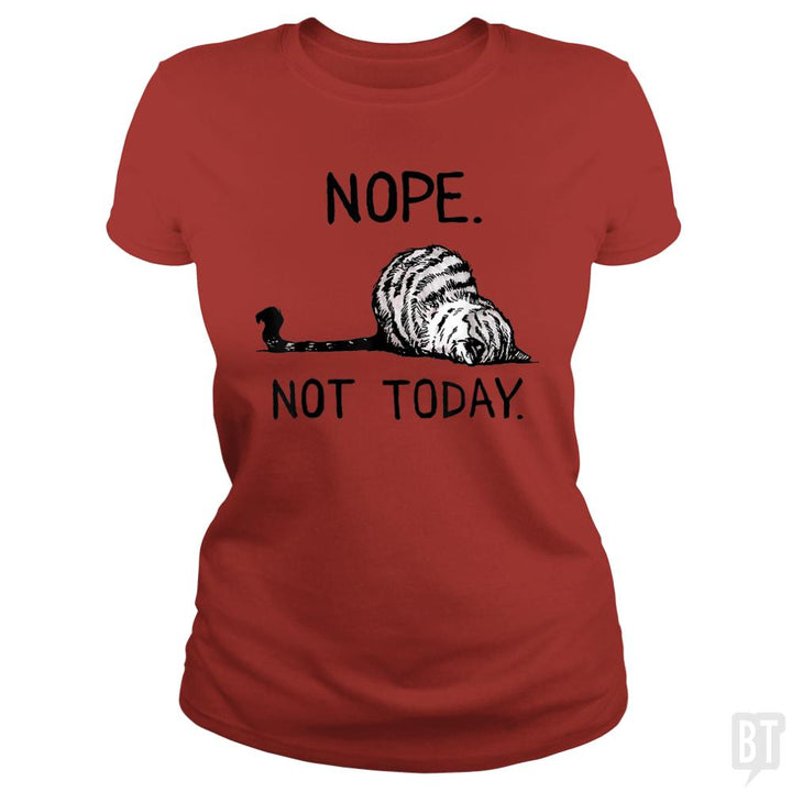 Nope not today cat - BustedTees.com