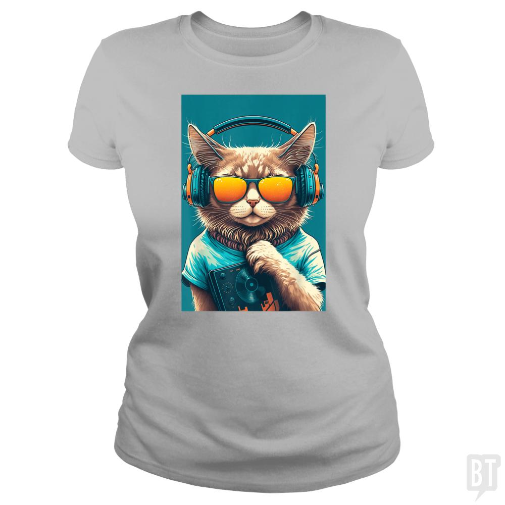 DJ Vintage 80s Cat Kitten