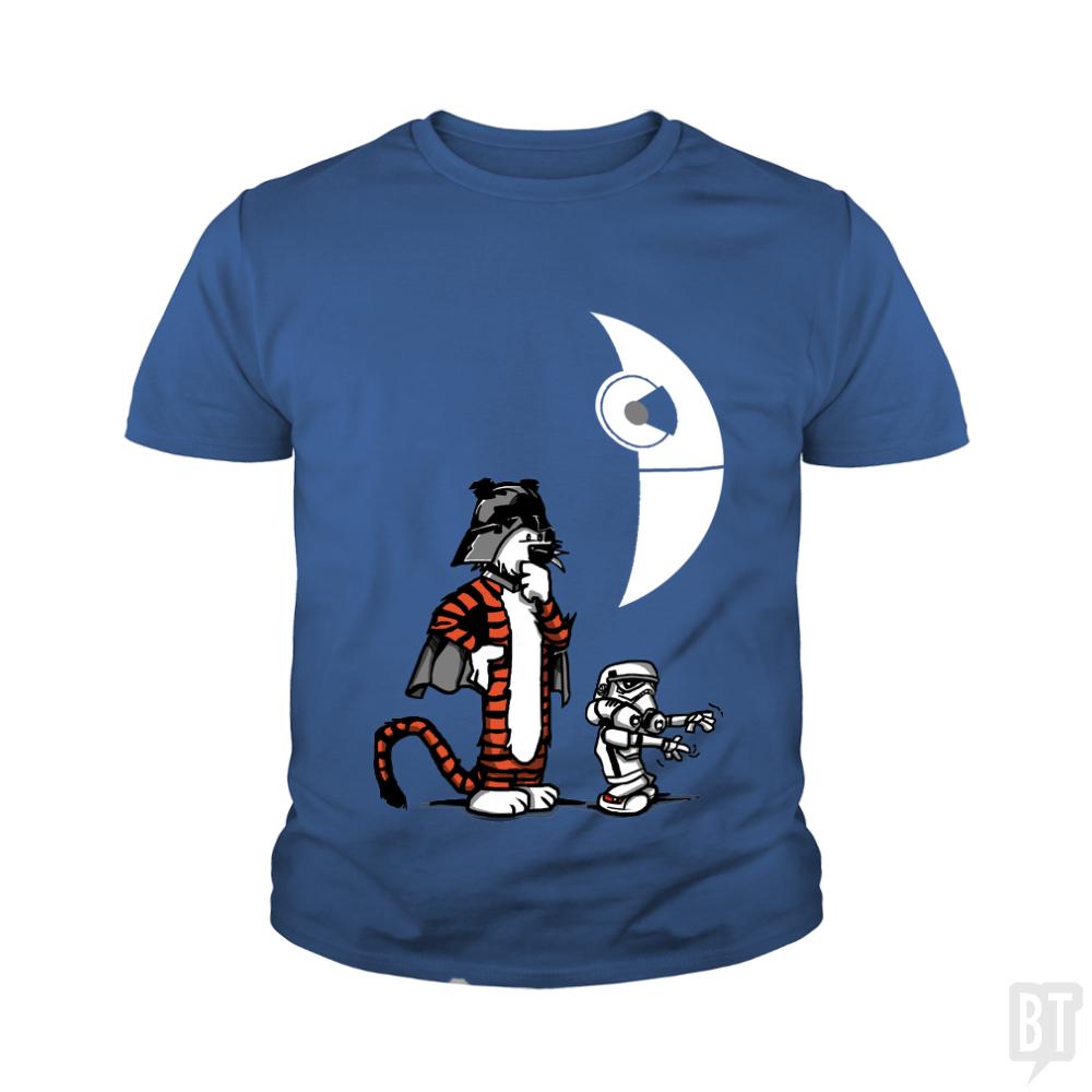 DARTH HOBBES AND CALVIN TROOPER Kids Shirt - BustedTees.com