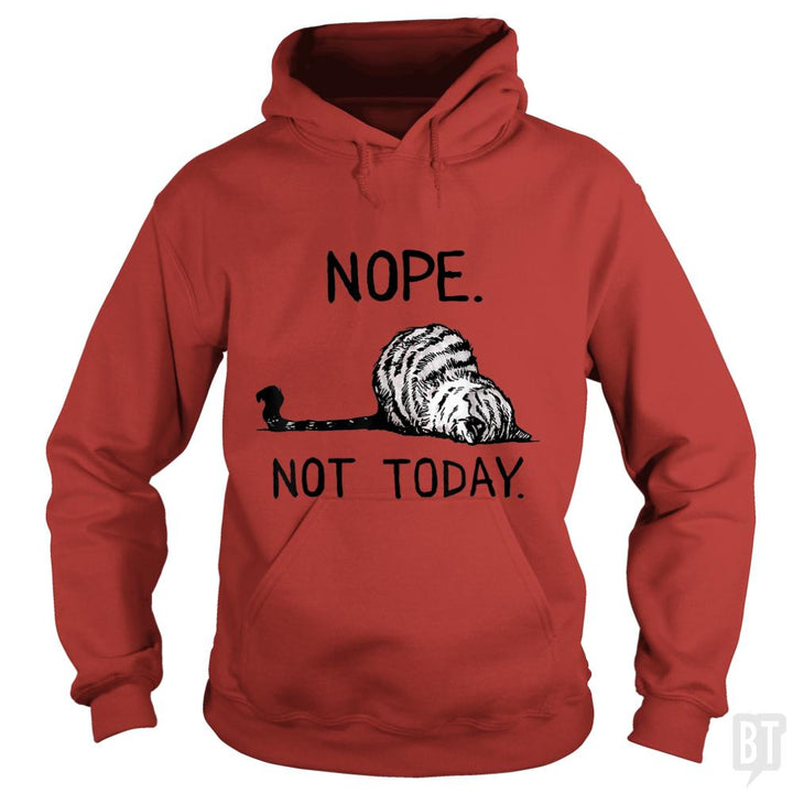 Nope not today cat - BustedTees.com