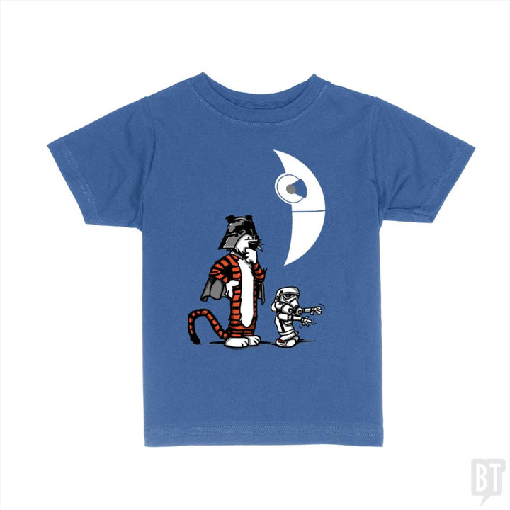 DARTH HOBBES AND CALVIN TROOPER Kids Shirt - BustedTees.com