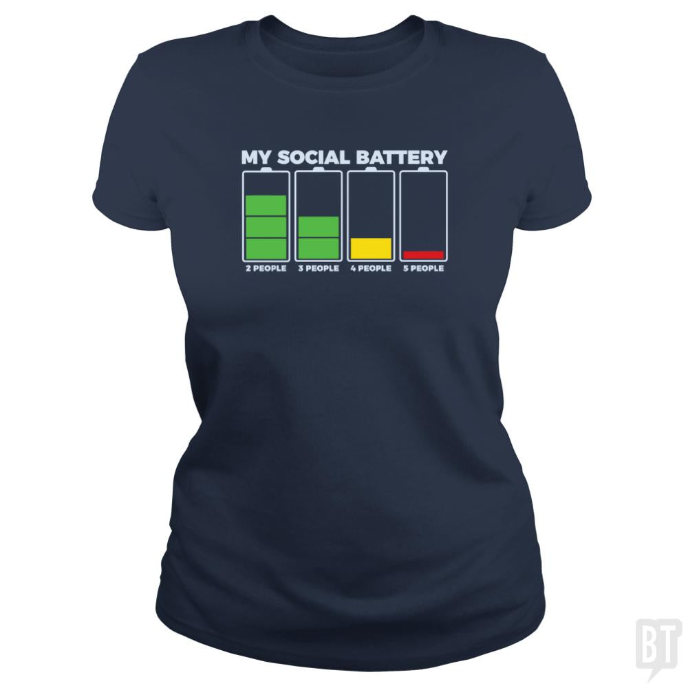 Introvert My Social Battery - BustedTees.com