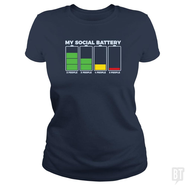 Introvert My Social Battery - BustedTees.com