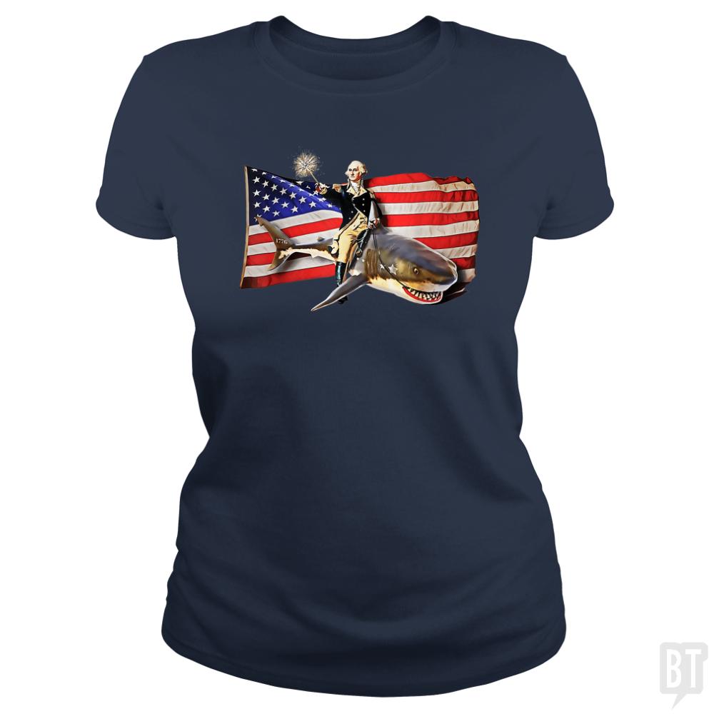 Washington Riding Shark - BustedTees.com