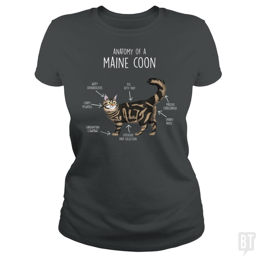 Anatomy of a Maine Coon Cat Funny Cute - BustedTees.com