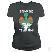 Load image into Gallery viewer, I Found This It&#39;s Vibrating Funny Alien and Cat Vi - BustedTees.com

