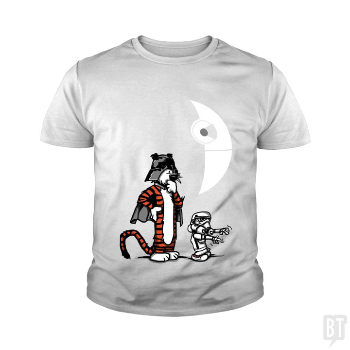 DARTH HOBBES AND CALVIN TROOPER Kids Shirt - BustedTees.com