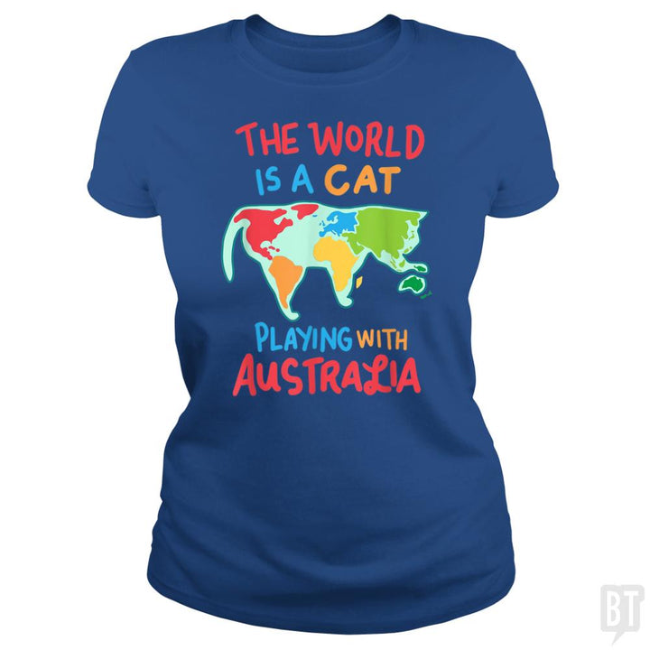 The World Is A Cat - BustedTees.com