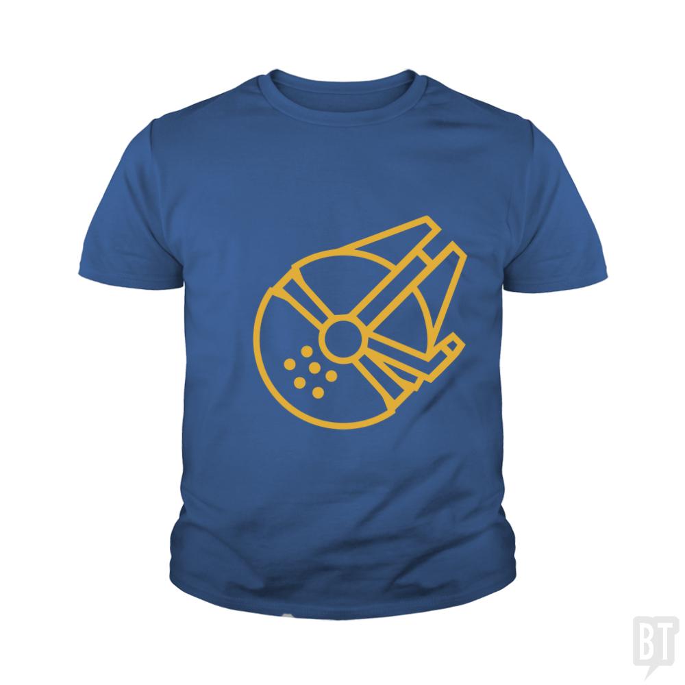 Millennium Falcon Kids Shirt - BustedTees.com